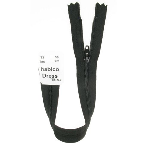 Image of Dress Zip - 30cm - Black