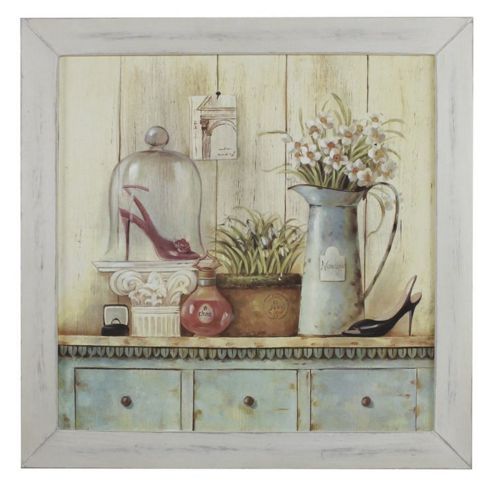 Image of House Additions Vintage French Dresser Daffodils Wall Art