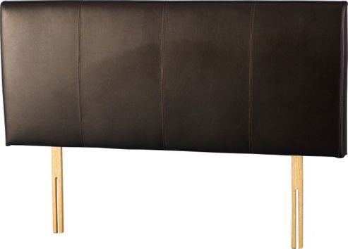 Image of Home Essence Albion Headboard In Expresso Brown Pvc - Double