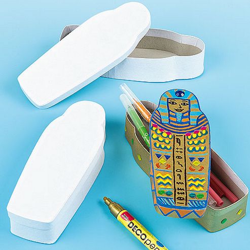 Image of Egyptian Sarcophagus Pencil Boxes (pack Of 3)