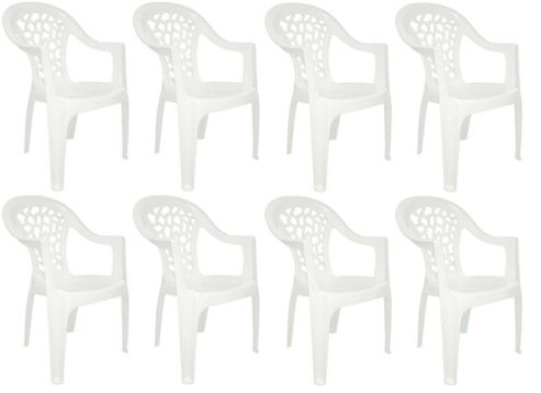 Image of Resol Inca Garden Outdoor / Indoor Designer Plastic Chair - White - X8