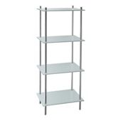 Smedbo Outline Free Standing Bathroom Shelf in Frosted Glass
