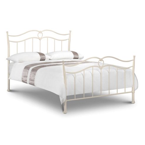 Image of Stone White Metal Bed Frame - King Size