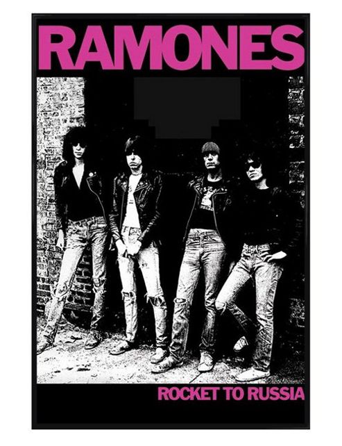 Image of Ramones Gloss Black Framed Rocket To Russia Poster