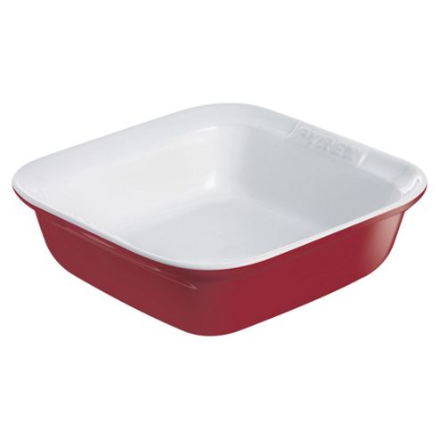 Image of Pyrex Impressions Square Roasting Dish 24 X 24cm Red