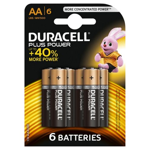 Image of Duracell Plus 6 Pack Aa Batteries