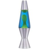 Lava World 10" Lava Lamp Blue/Green Liquid - Silver Base and Cap