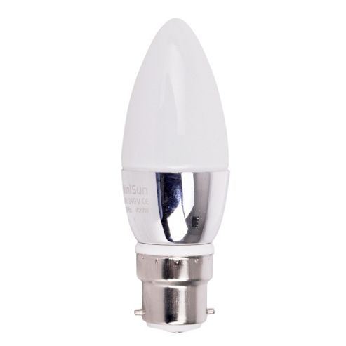 Image of Minisun Bc B22 Opal Glass 4w Led Candle Bulb Warm White