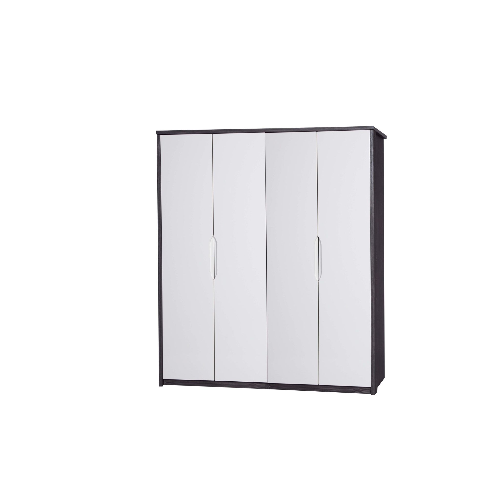 Alto Furniture Avola 4 Door Wardrobe - Grey Avola Carcass With Cream Gloss at Tesco Direct