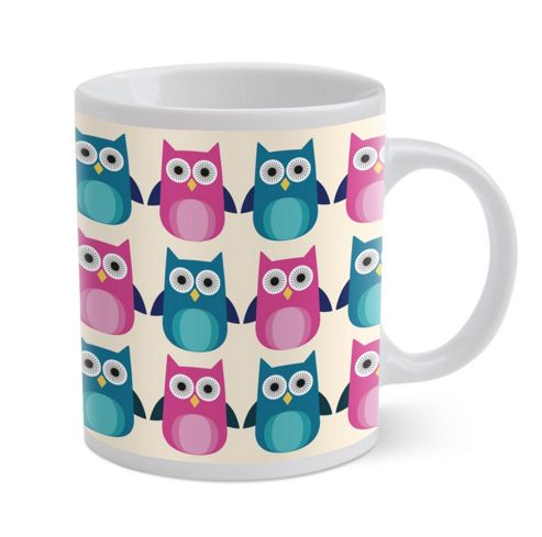 Image of Wpl Porcelain Mug, Owls