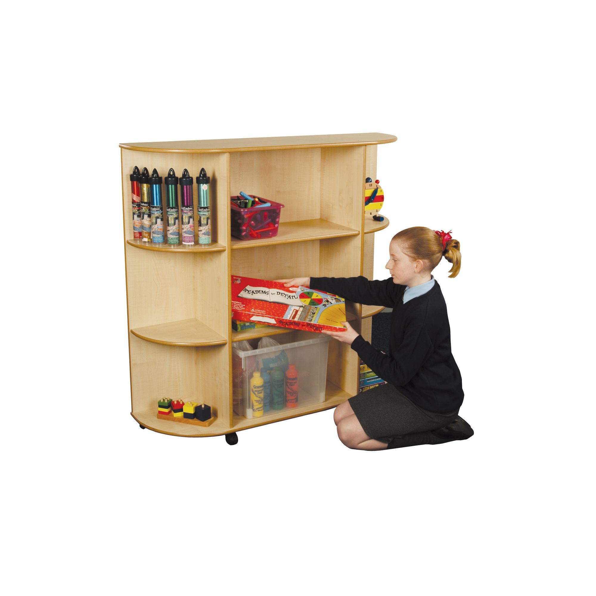 Liberty House Toys Maple 3 Shelf Integral Corner Bookcase at Tesco Direct