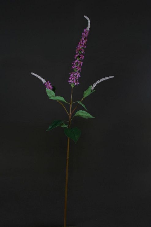 Image of Artificial 110cm Single Stem Purple Loosestrife Flowering Grass