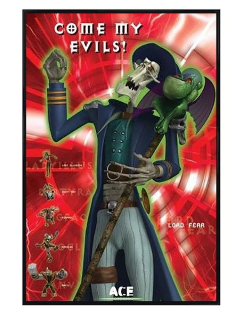 Image of Ace Lightning Gloss Black Framed Come My Evils Poster