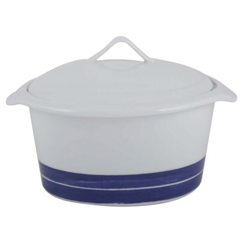 Image of Tesco Stripe Ceramic Casserole Dish