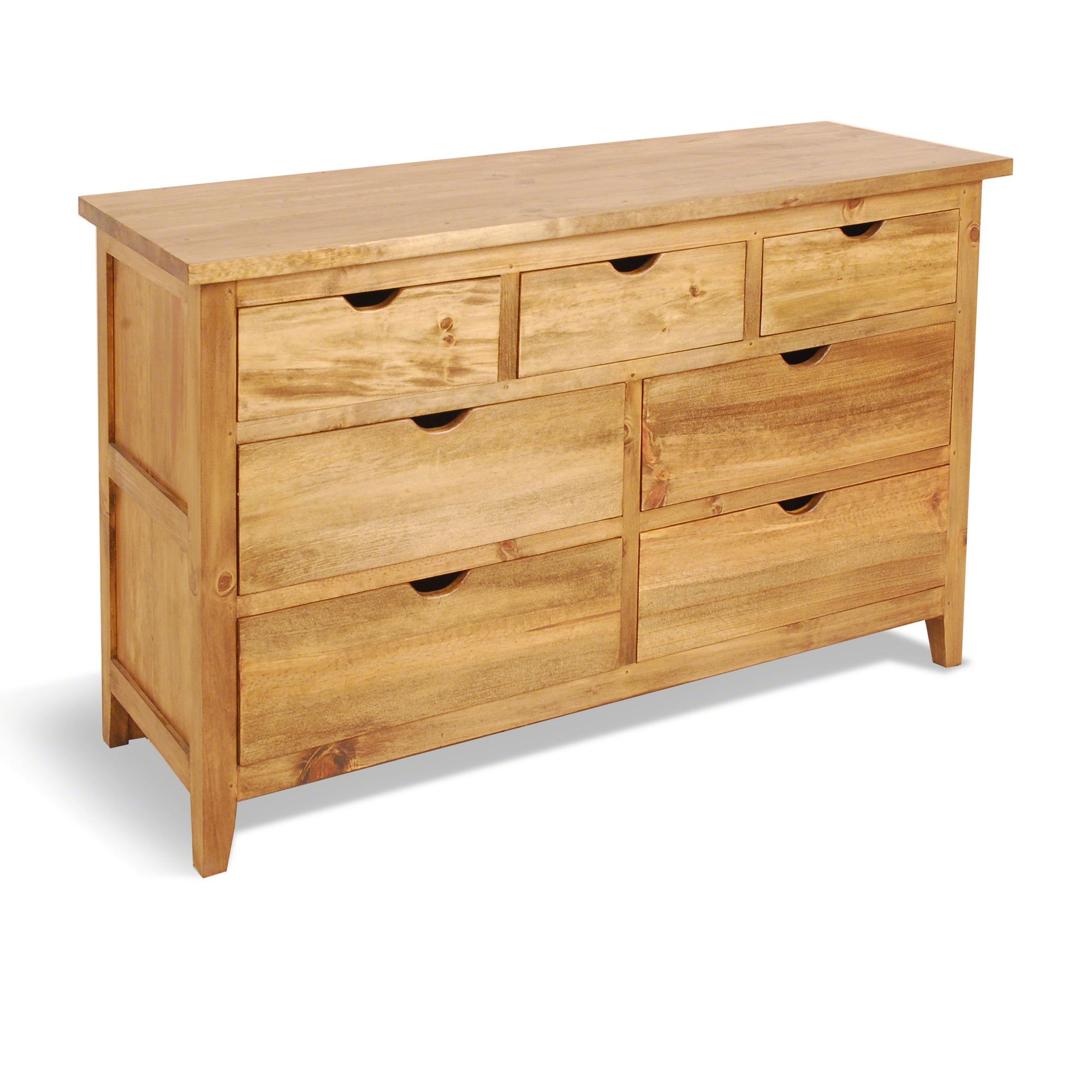 Oceans Apart Indiana Pine 7 Drawer Chest at Tesco Direct