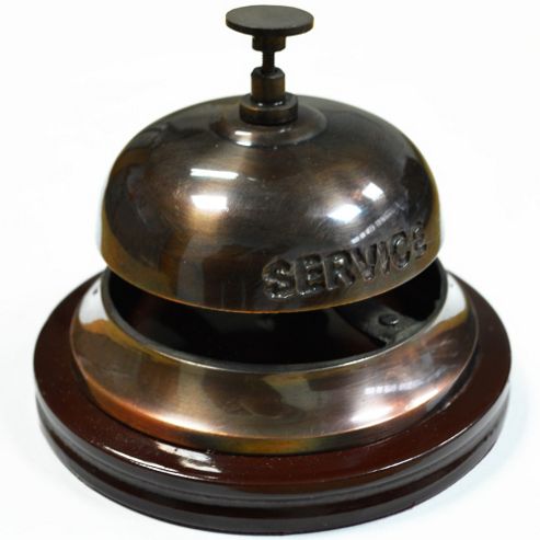 Image of Service - Traditional Hotel Style Bell - Antique Brass