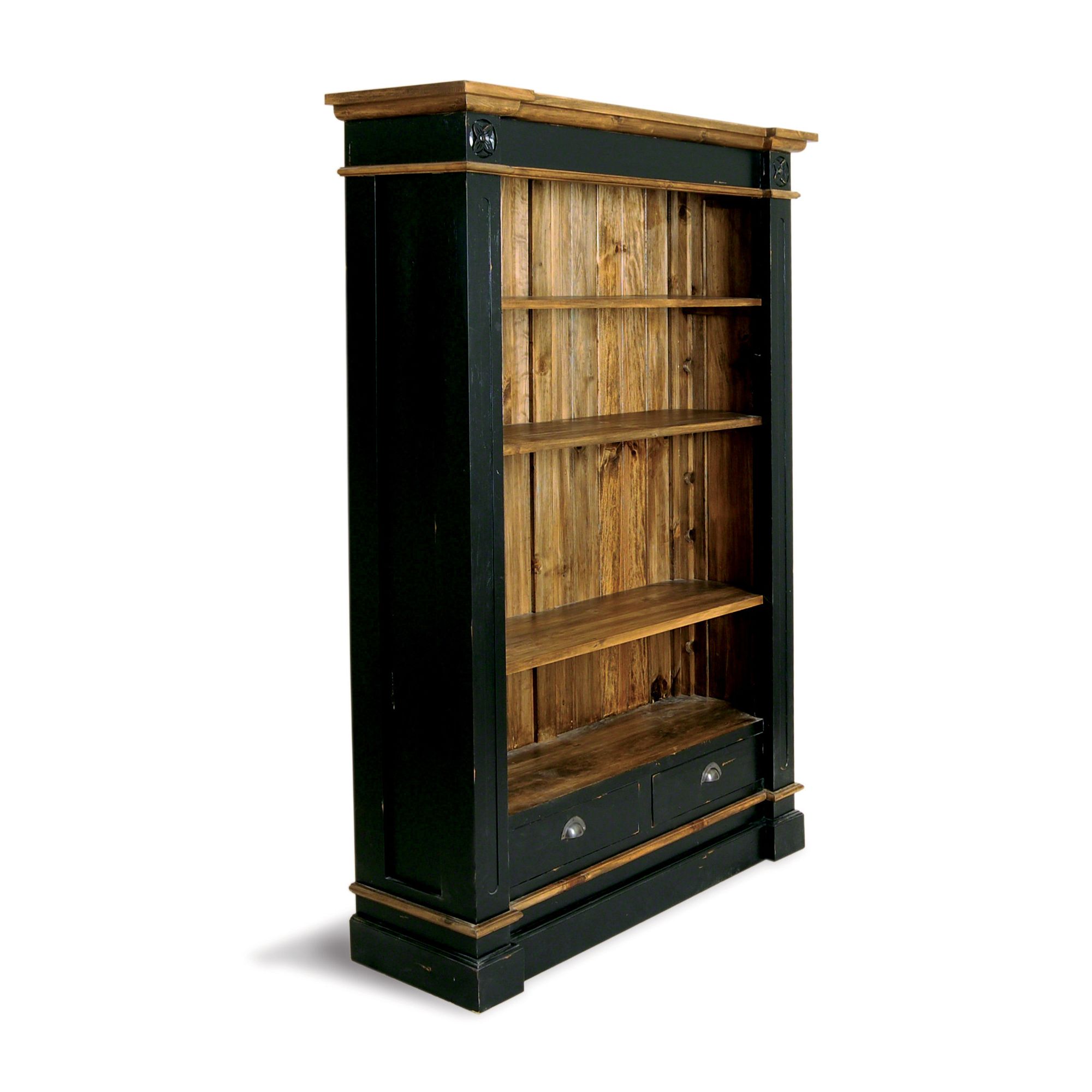 Oceans Apart Painted Provence President Large Bookcase in Antique Black at Tesco Direct