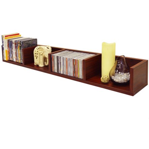 Image of Virgil - Cd / Dvd / Blu-ray / Media Wall Storage Shelf - Mahogany