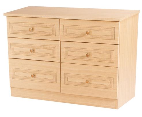 Image of Welcome Furniture Avon 6 Drawer Midi Chest - Walnut