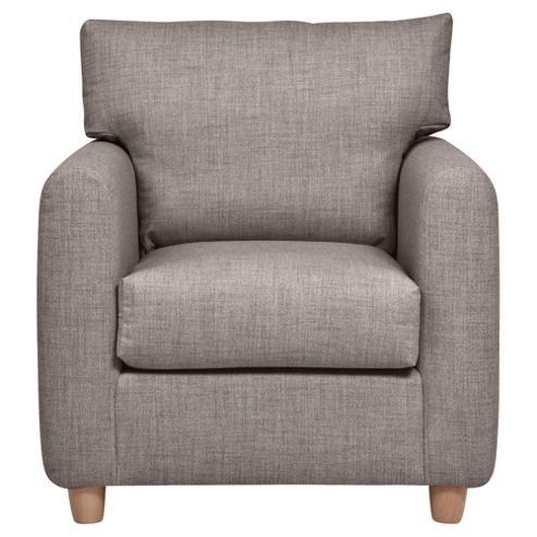 Image of Boston Felt Effect Armchair, Pebble