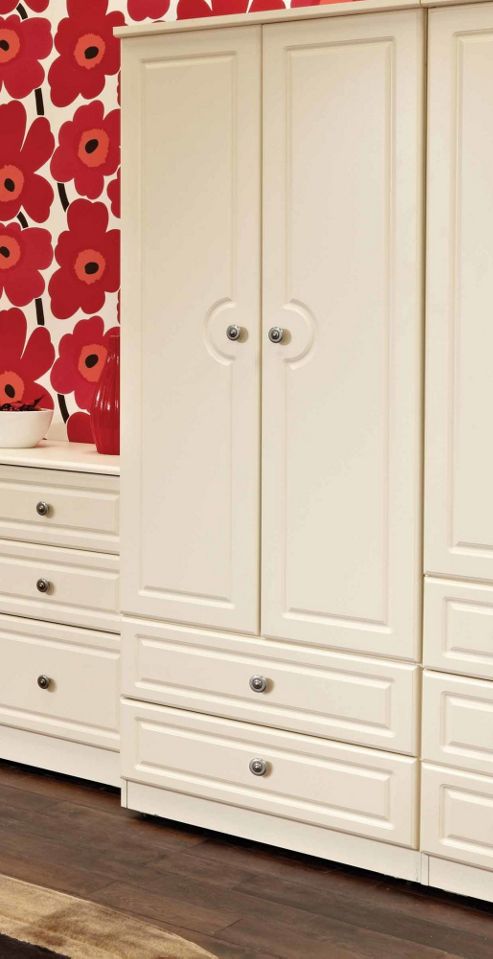 Image of Welcome Furniture Pembroke Wardrobe With 2 Drawers - Beech - 95.5 Cm