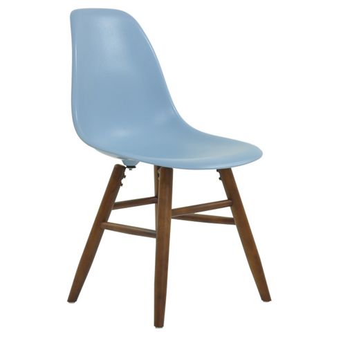 Image of Grw Dining Chair Blue Walnut Leg