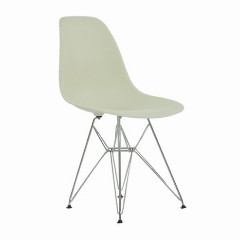 Image of Eames Replica Dining Chair Dsr Vanilla Cream