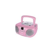 Groov-e GVPS713/PK Boombox - Portable CD Player with Radio - Pink