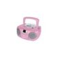 Groov-e GVPS713/PK Boombox - Portable CD Player with Radio - Pink