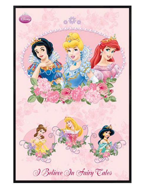 Image of Disney Princesses Gloss Black Framed I Believe Poster