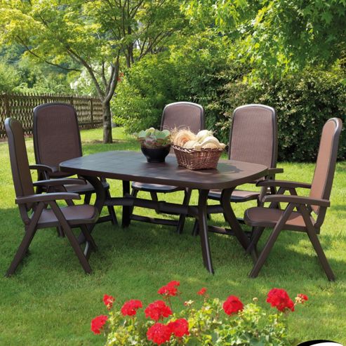 Image of Nardi Toscana 7 Piece Rectangular Dining Set Ii