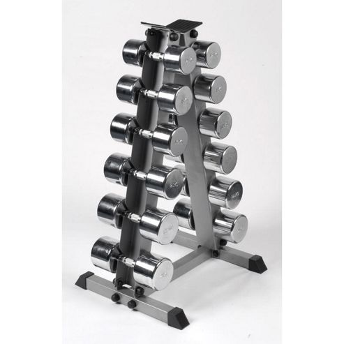 Image of Body Power 12.5-25kg Ergo Chrome Dumbbells & Rack