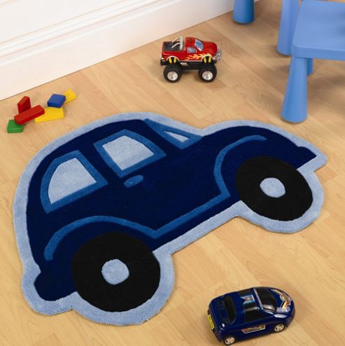 Image of Rugs With Flair Kiddy Play Car Boy Kids Rug - 80cm X 100cm
