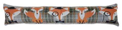 Image of Country Club Woodland Design Tapestry Draught Excluder, Fox
