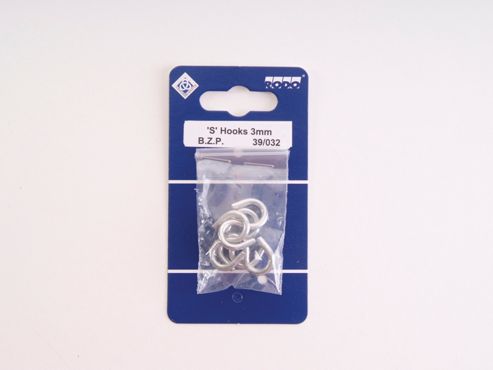 Image of Chain 39-032 ''hooks 3mm Bright Zinc Plated X4