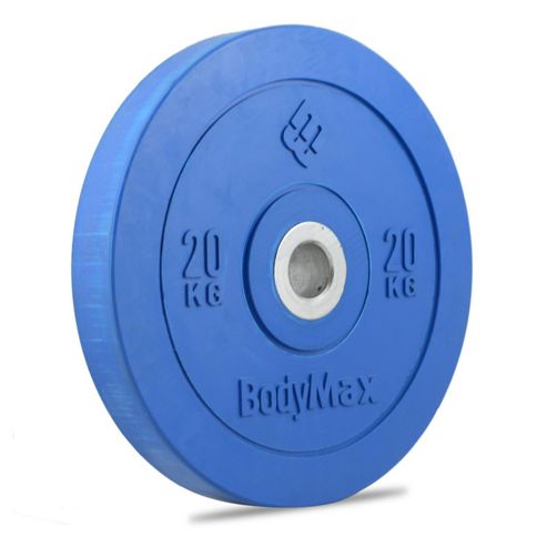 Image of Bodymax Olympic Rubber Bumper Plate - Blue 20kg