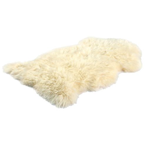 Image of Bowron Sheepskin Long Wool Gold Star Rug In Champagne - 180cm H X 110cm W (four Piece)