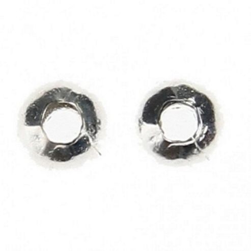 Image of Plated Metal Bead - Silver - 50 Pack