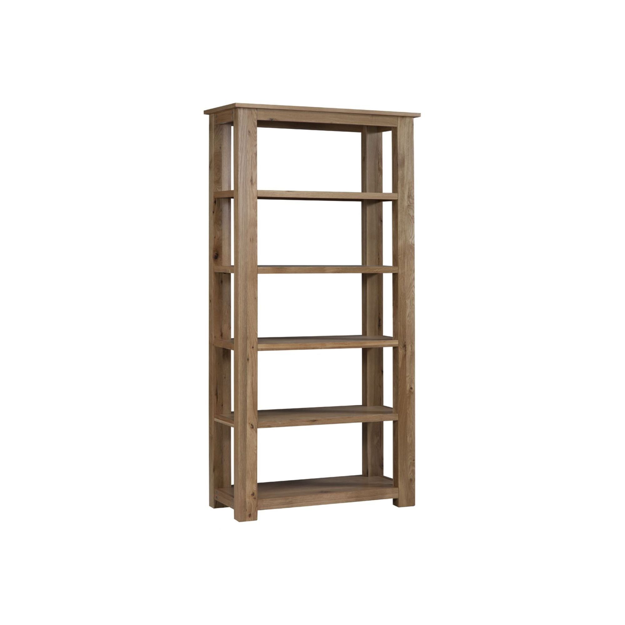 Kelburn Furniture Lyon 5 Shelves Bookcase in Light Oak Matt Lacquer at Tesco Direct