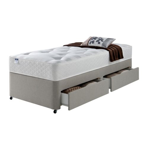 Image of Silentnight Miracoil Luxury Ortho Tuft 4 Drawer divan Mink No Headboard - King (5ft)