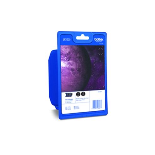 Image of Brother Lc-1220 Inkjet Cartridge Twin Pack Black Lc1220bkbp2