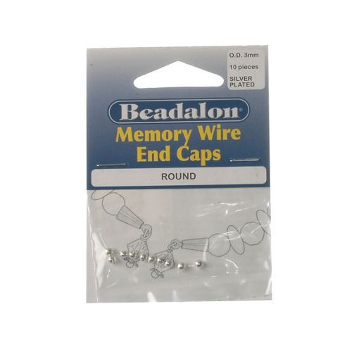 Image of Beadalon Mw Endcap 3mm Round Sp 10pcs
