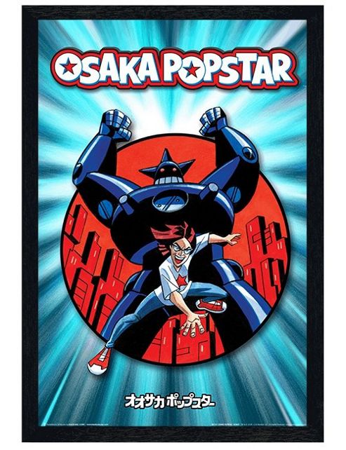 Image of Black Wooden Framed Osaka Popstar Robot Poster