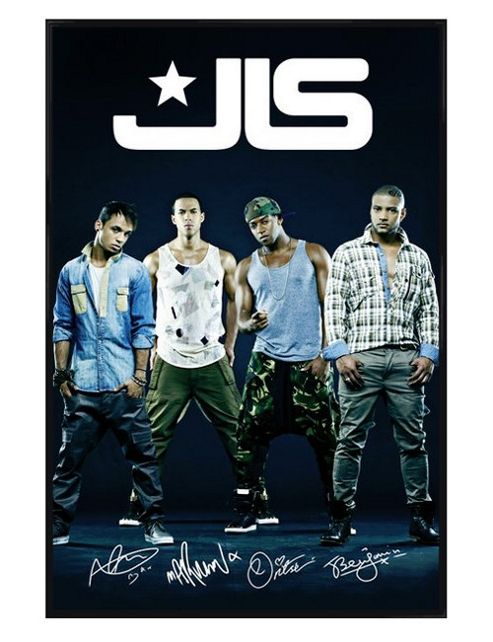 Image of Gloss Black Framed Jls Aston, Marvin, Jb & Oritse Poster