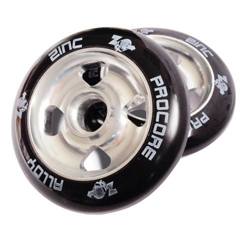Image of Pro Core 2 X 100mm Cnc Cast Alloy High-bounce Scooter Wheels, Silver