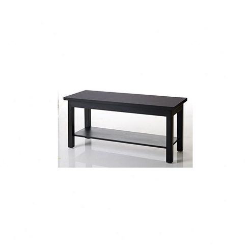 Image of Cinas A/s Mono Wood Storage Accent Bench - Matt Black