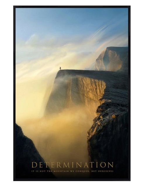 Image of Gloss Black Framed Determination Poster