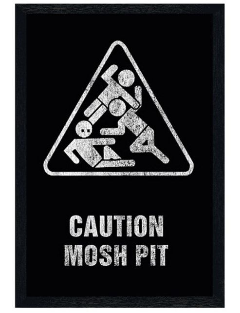 Image of Art Worx Black Wooden Framed Mosh Pit Poster