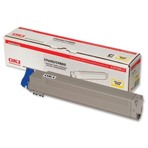 Image of Oki Toner Cartridge For C9600/c9800 Printers (yellow)