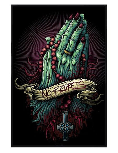 Image of Cardxcore Dan Mumford Gloss Black Framed No Regrets Poster